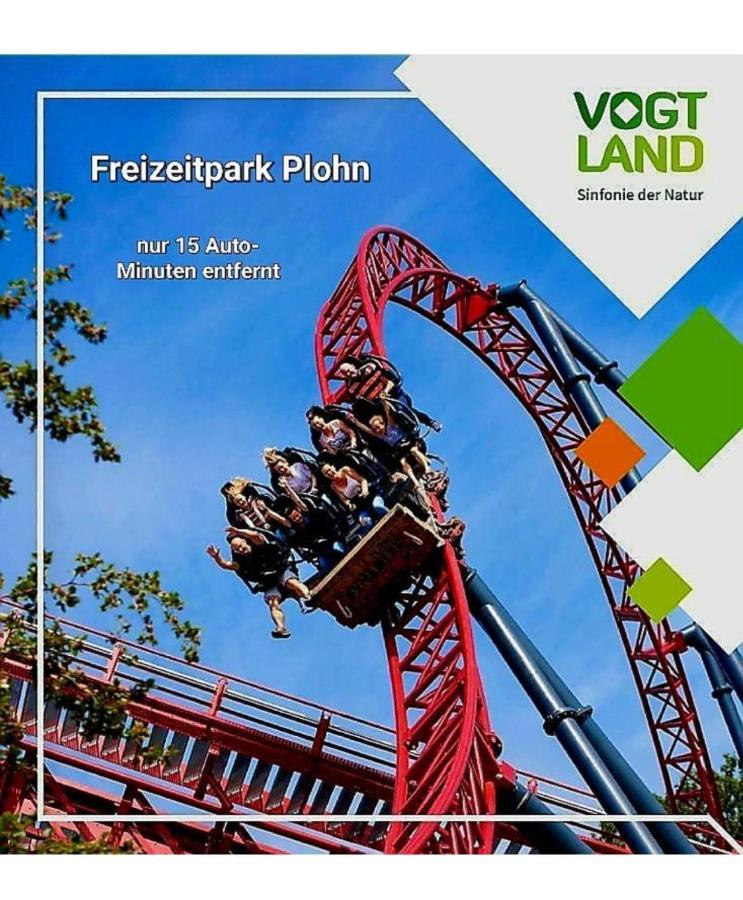 Ferienwohnung "Blick Mylau" - Naehe Freizeitpark Plohn & Weltgroesster Ziegelsteinbruecke ライヒェンバッハ・イム・フォークトラント エクステリア 写真
