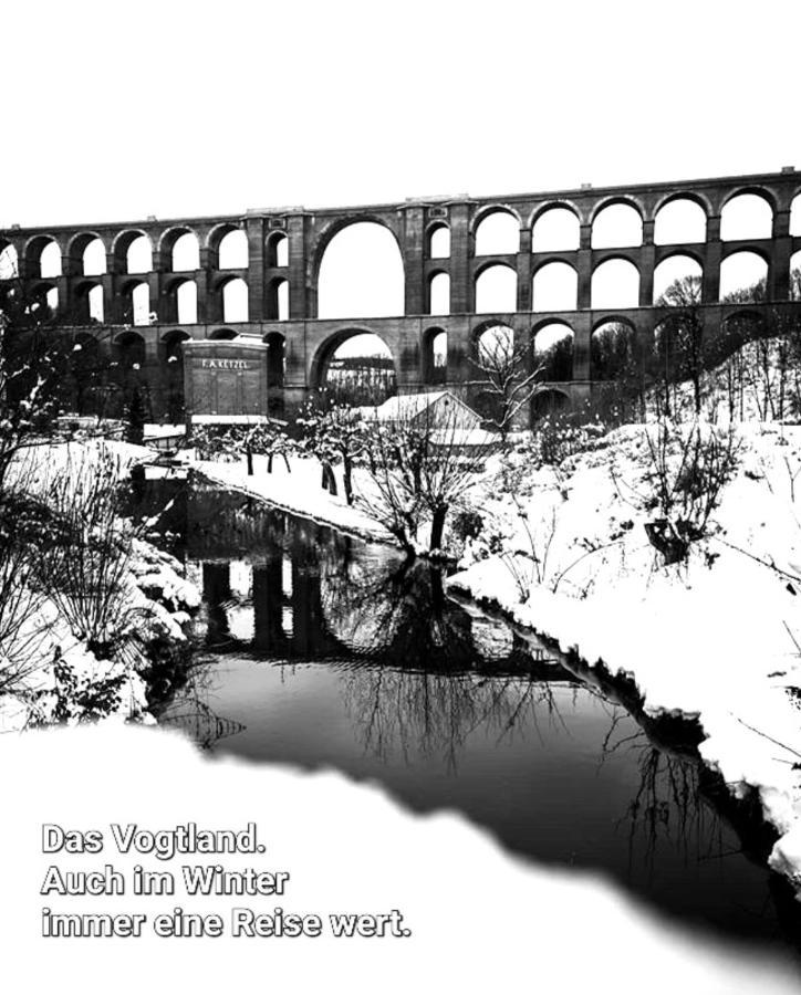Ferienwohnung "Blick Mylau" - Naehe Freizeitpark Plohn & Weltgroesster Ziegelsteinbruecke ライヒェンバッハ・イム・フォークトラント エクステリア 写真