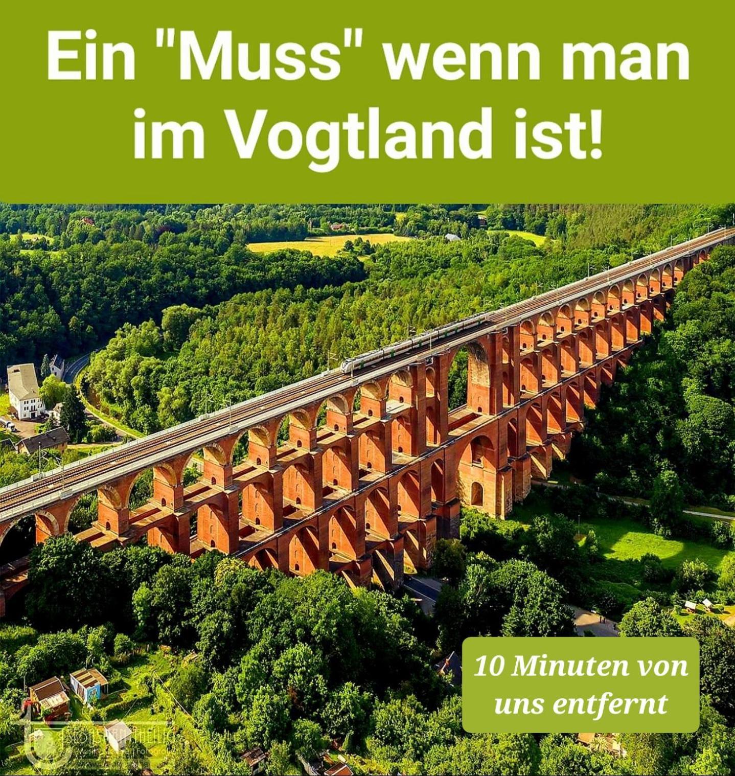 Ferienwohnung "Blick Mylau" - Naehe Freizeitpark Plohn & Weltgroesster Ziegelsteinbruecke ライヒェンバッハ・イム・フォークトラント エクステリア 写真