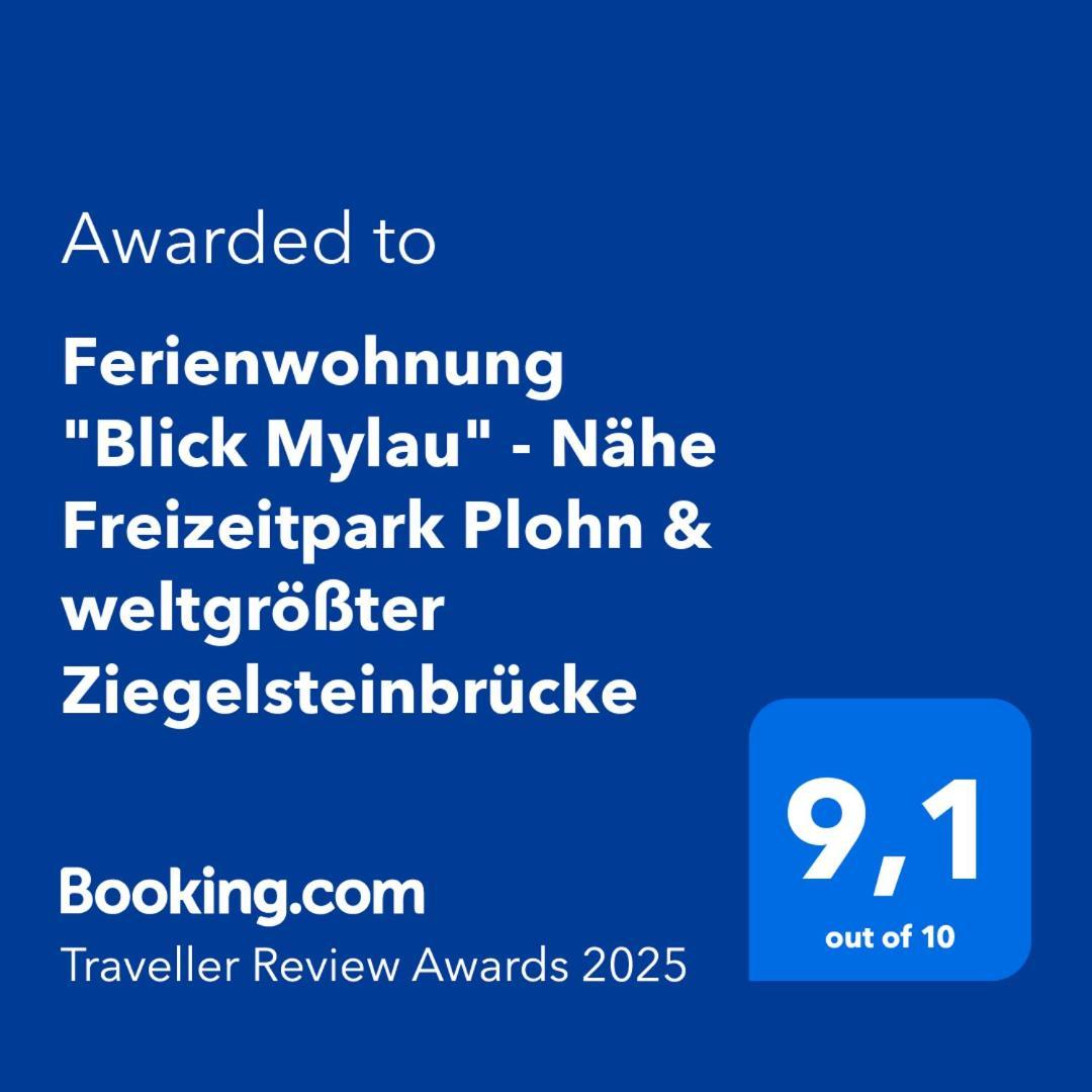 Ferienwohnung "Blick Mylau" - Naehe Freizeitpark Plohn & Weltgroesster Ziegelsteinbruecke ライヒェンバッハ・イム・フォークトラント エクステリア 写真